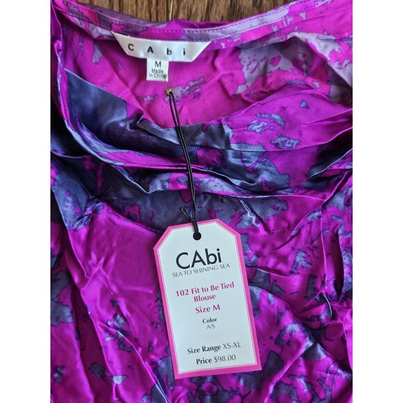 Cabi Tank Fit to Be Tied 100% Silk Cowl Neck Women’s Sleeveless Sz M #102 NEW - Picture 3 of 9